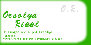 orsolya rippl business card